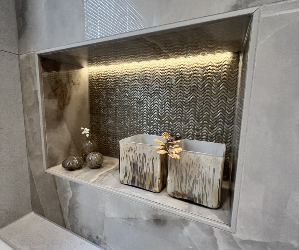 Badkamer in luxe marmerlook